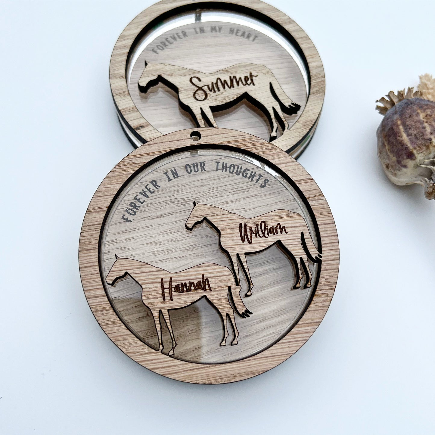 Horse Hair / Ashes Memorial Ornament