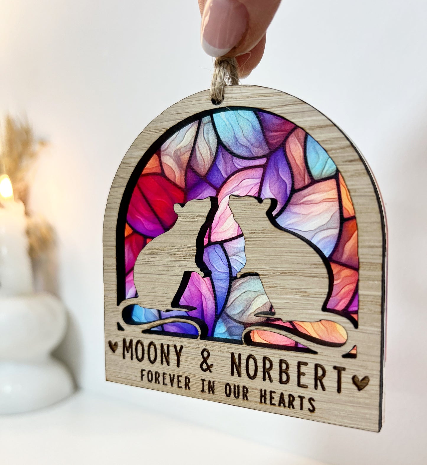 Two Rat Rainbow Bridge Ornament
