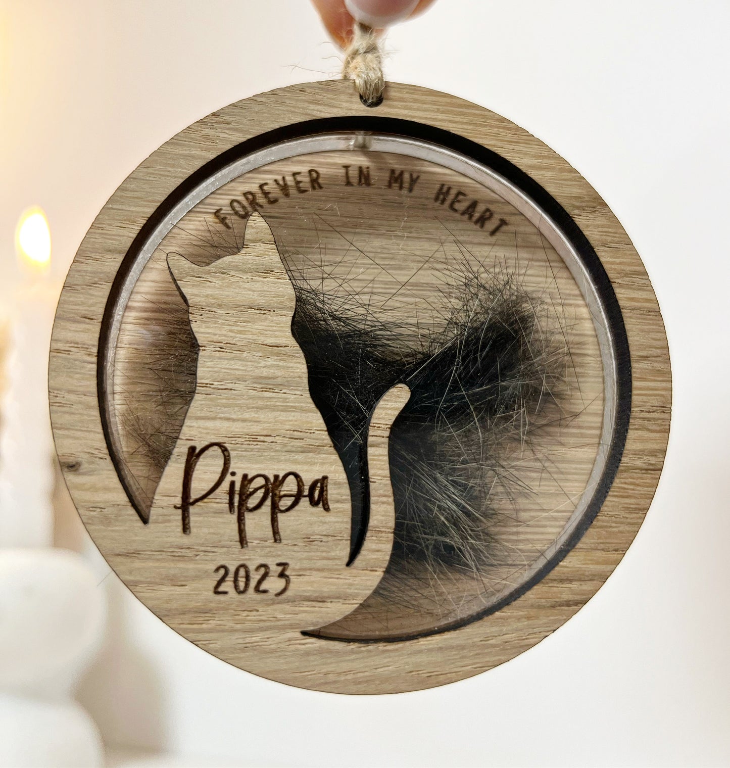 Cat Fur / Ashes Memorial Ornament