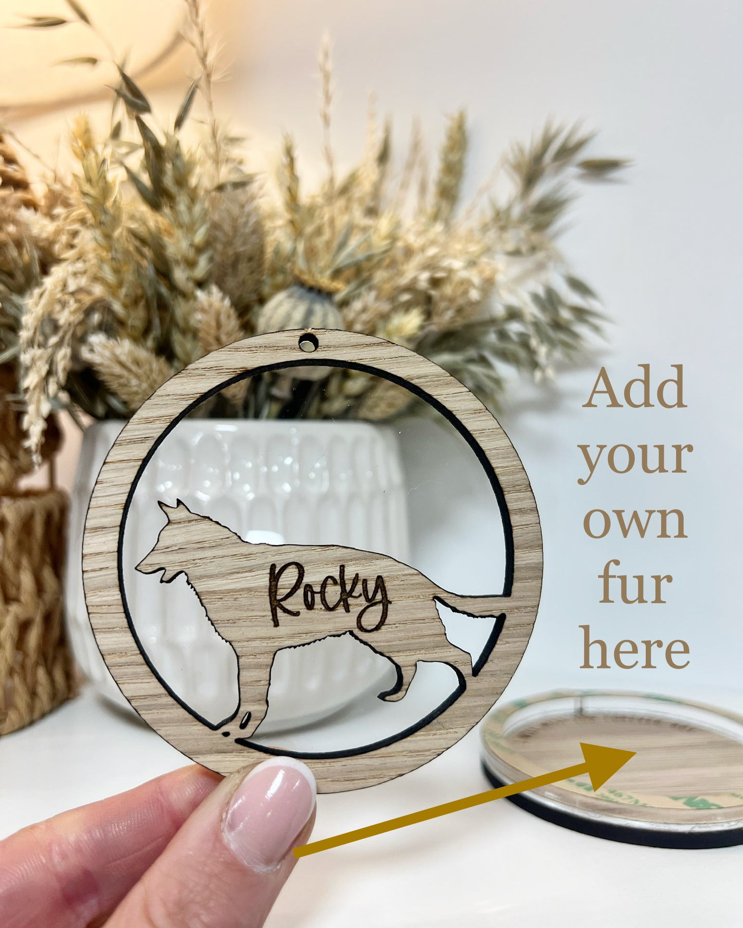 Dog Fur / Ashes Memorial Ornament