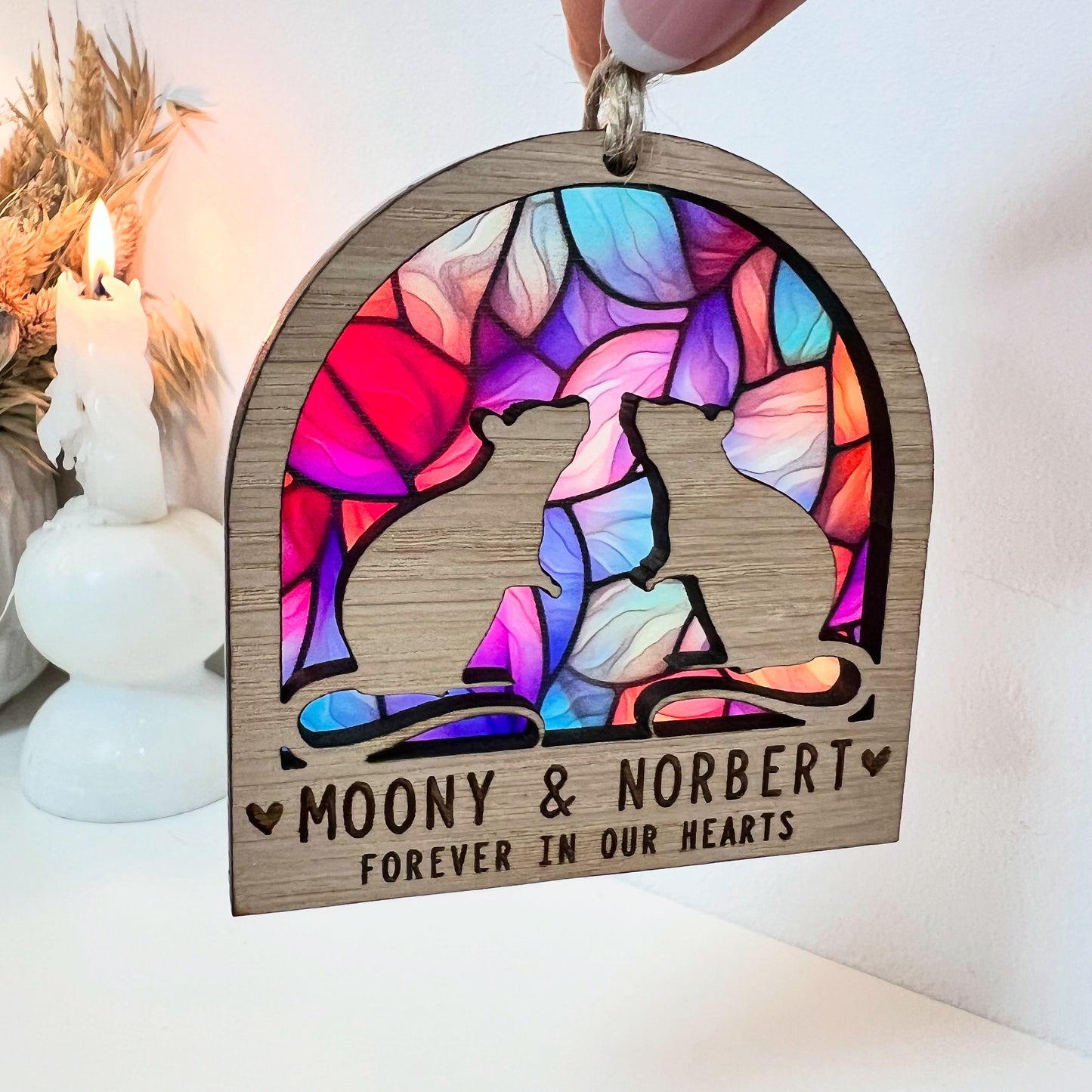 Two Rat Rainbow Bridge Ornament