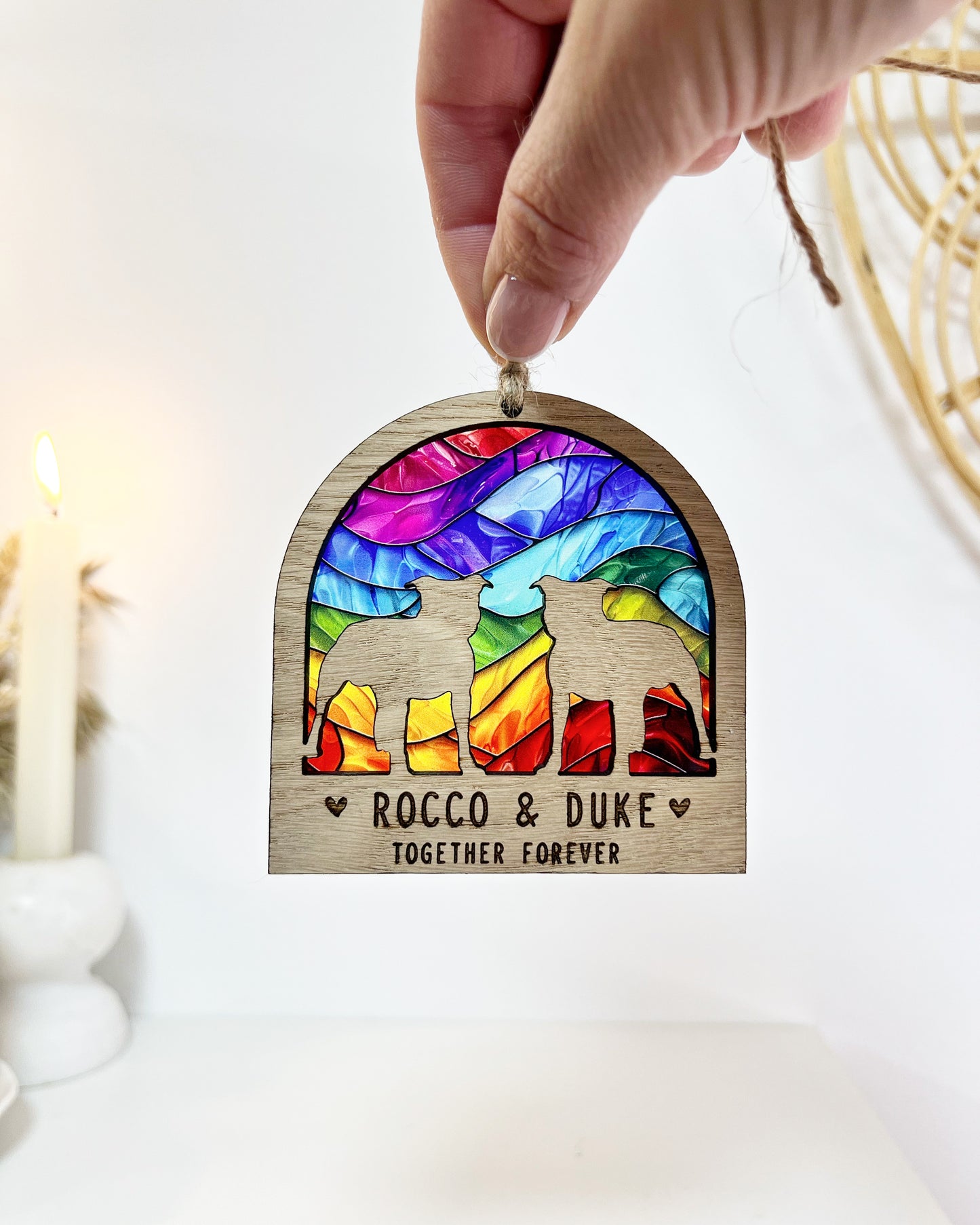 2 Dogs Memorial Rainbow Bridge
