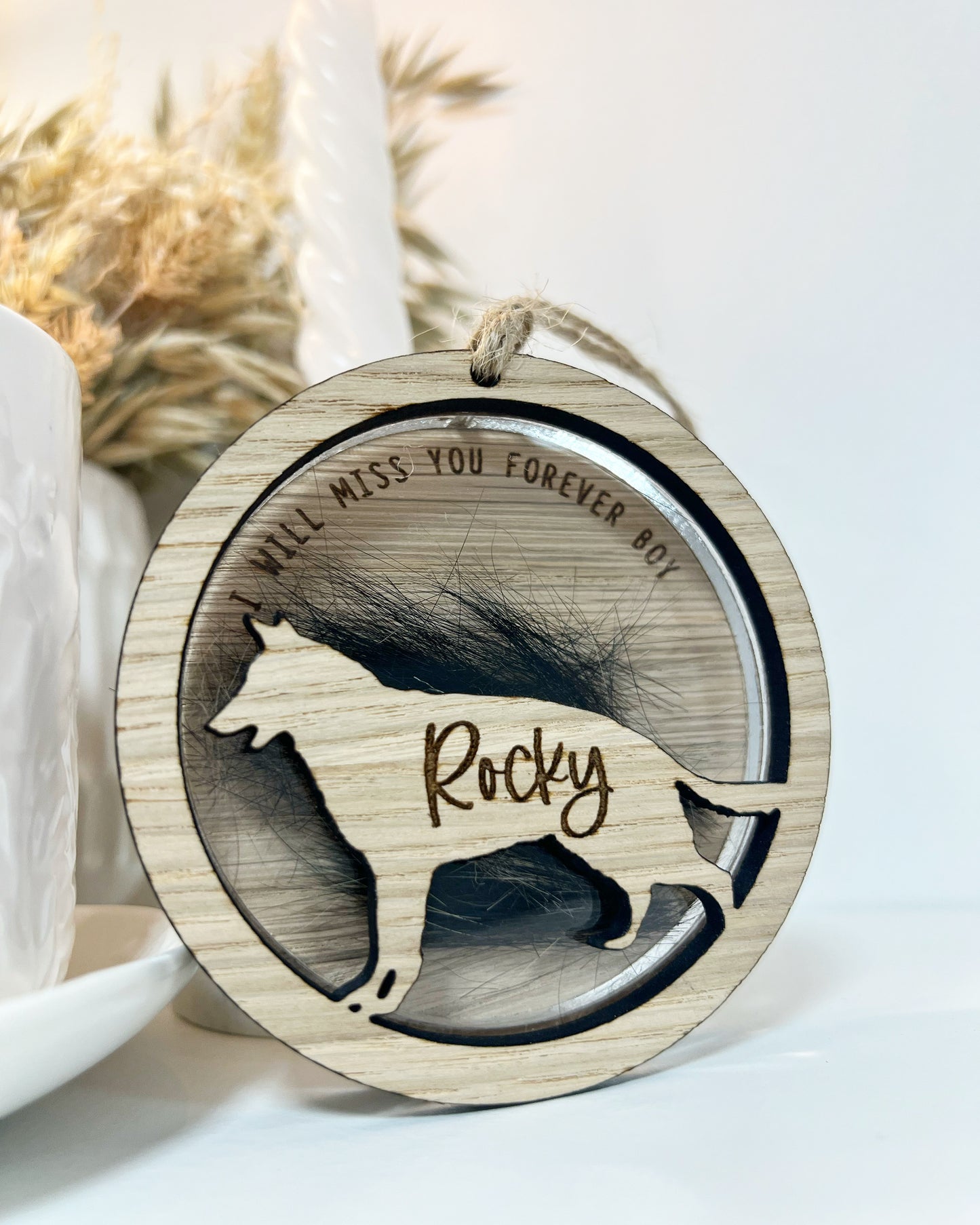 Dog Fur / Ashes Memorial Ornament