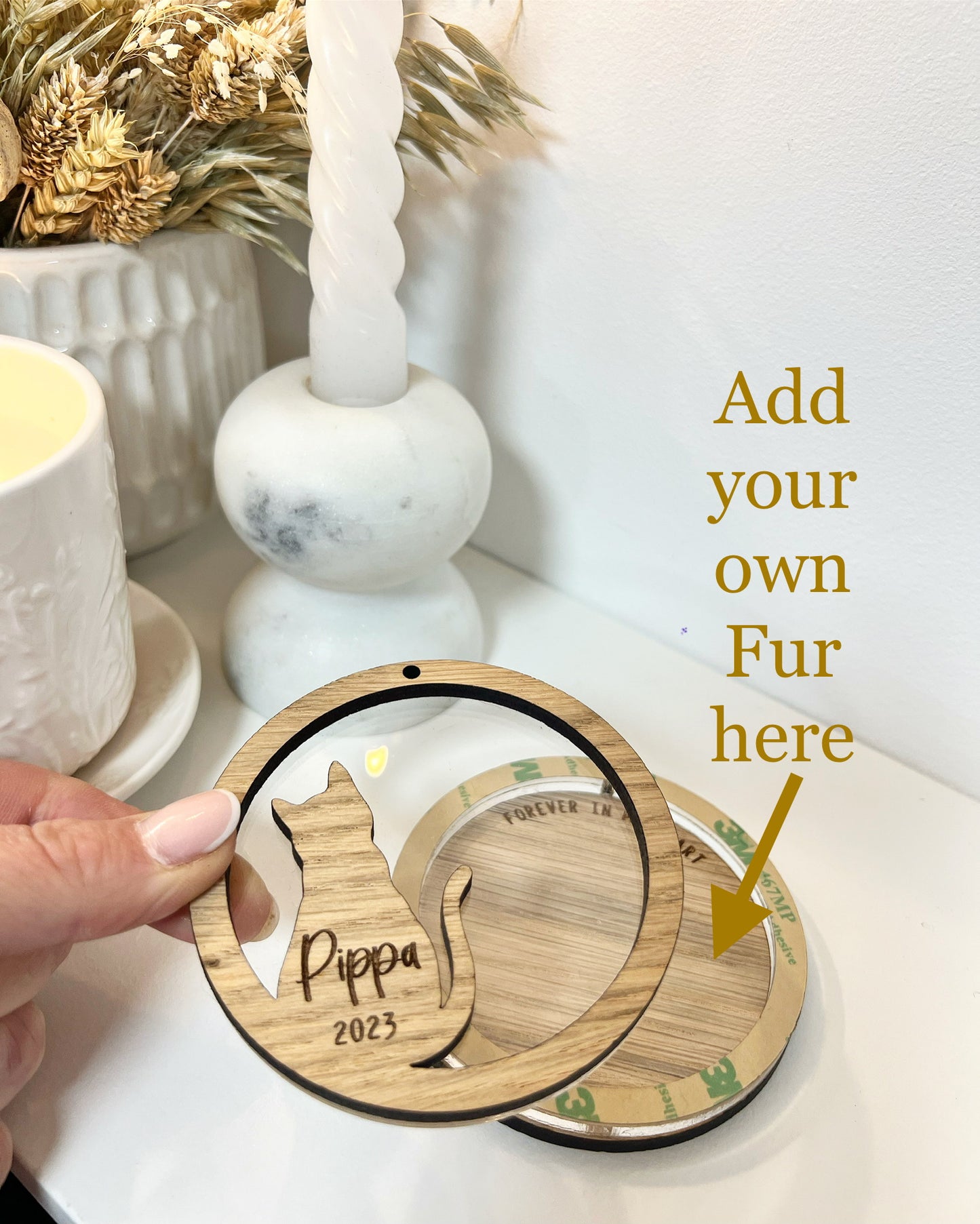 Cat Fur / Ashes Memorial Ornament