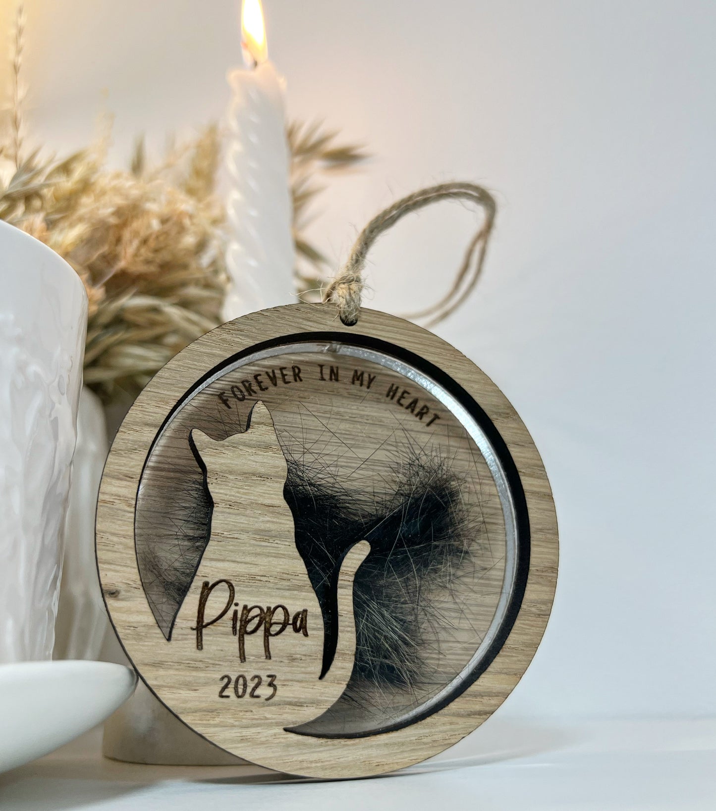 Cat Fur / Ashes Memorial Ornament