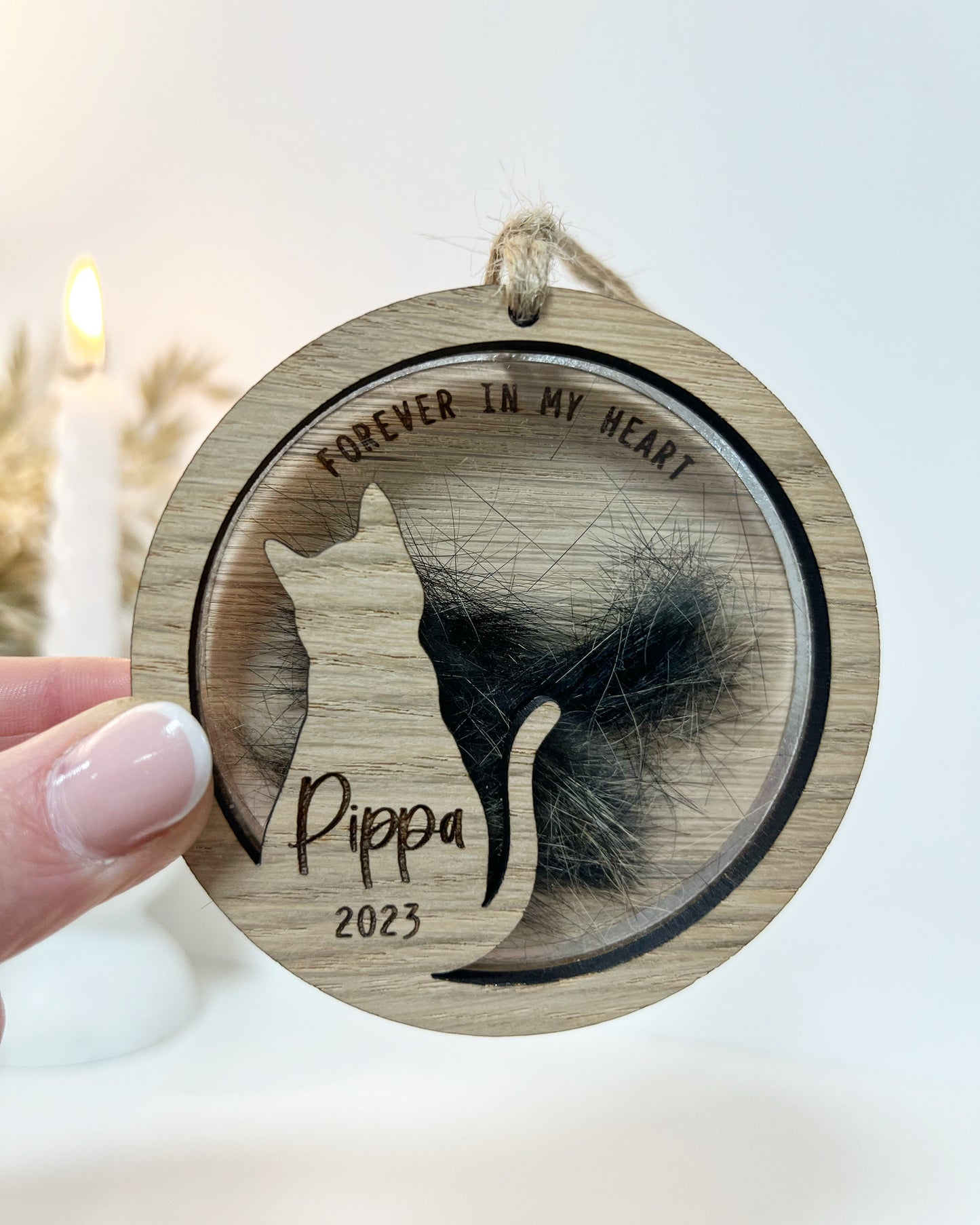 Cat Fur / Ashes Memorial Ornament