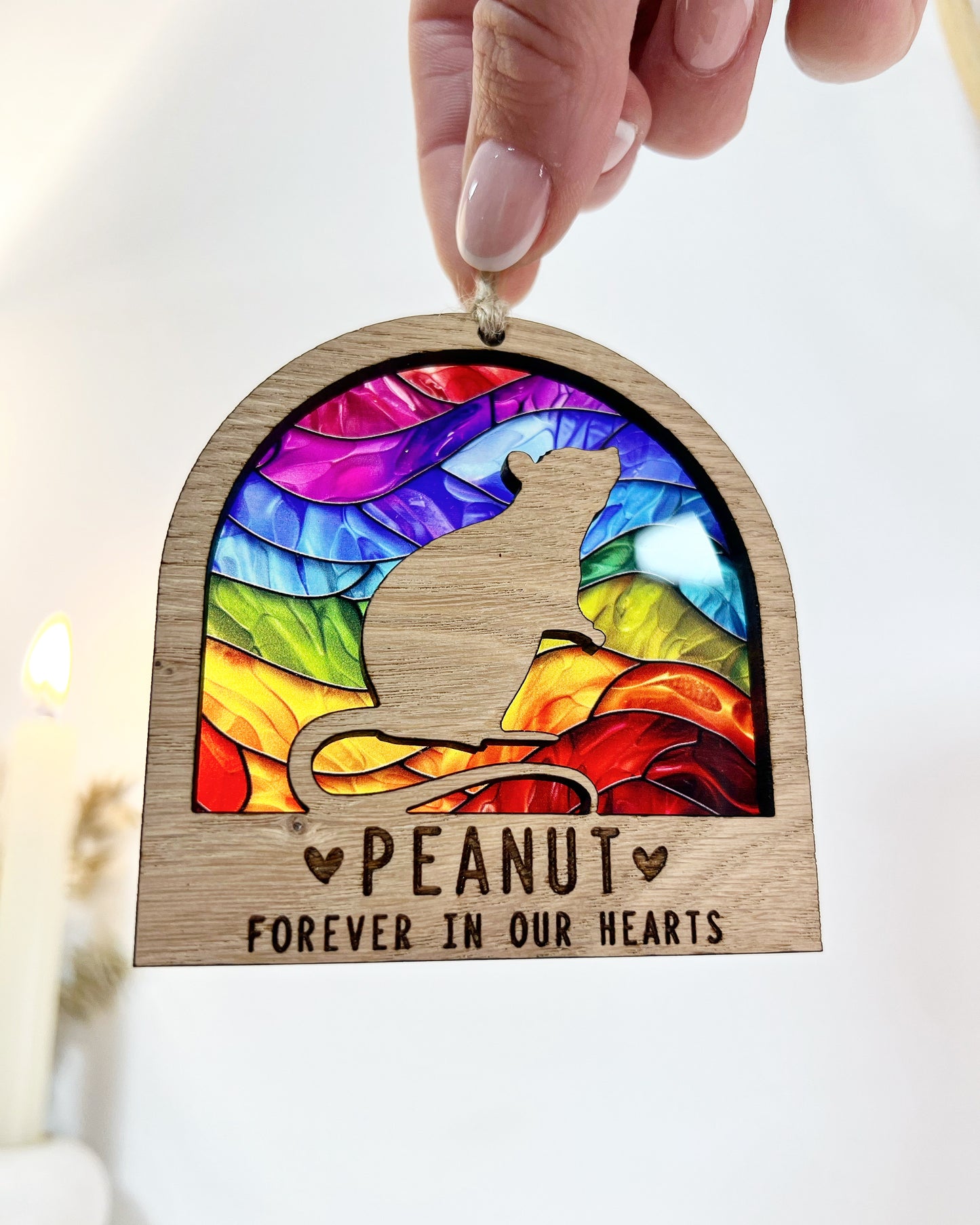 Green Rat Rainbow Bridge Ornament