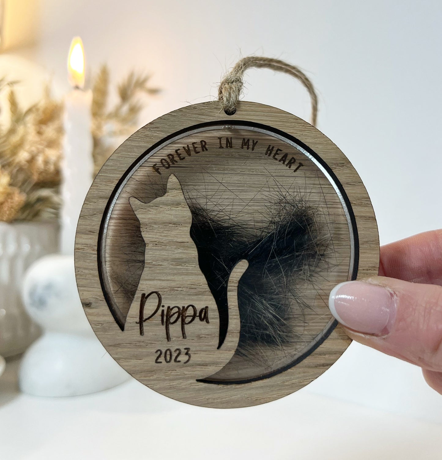 Cat Fur / Ashes Memorial Ornament