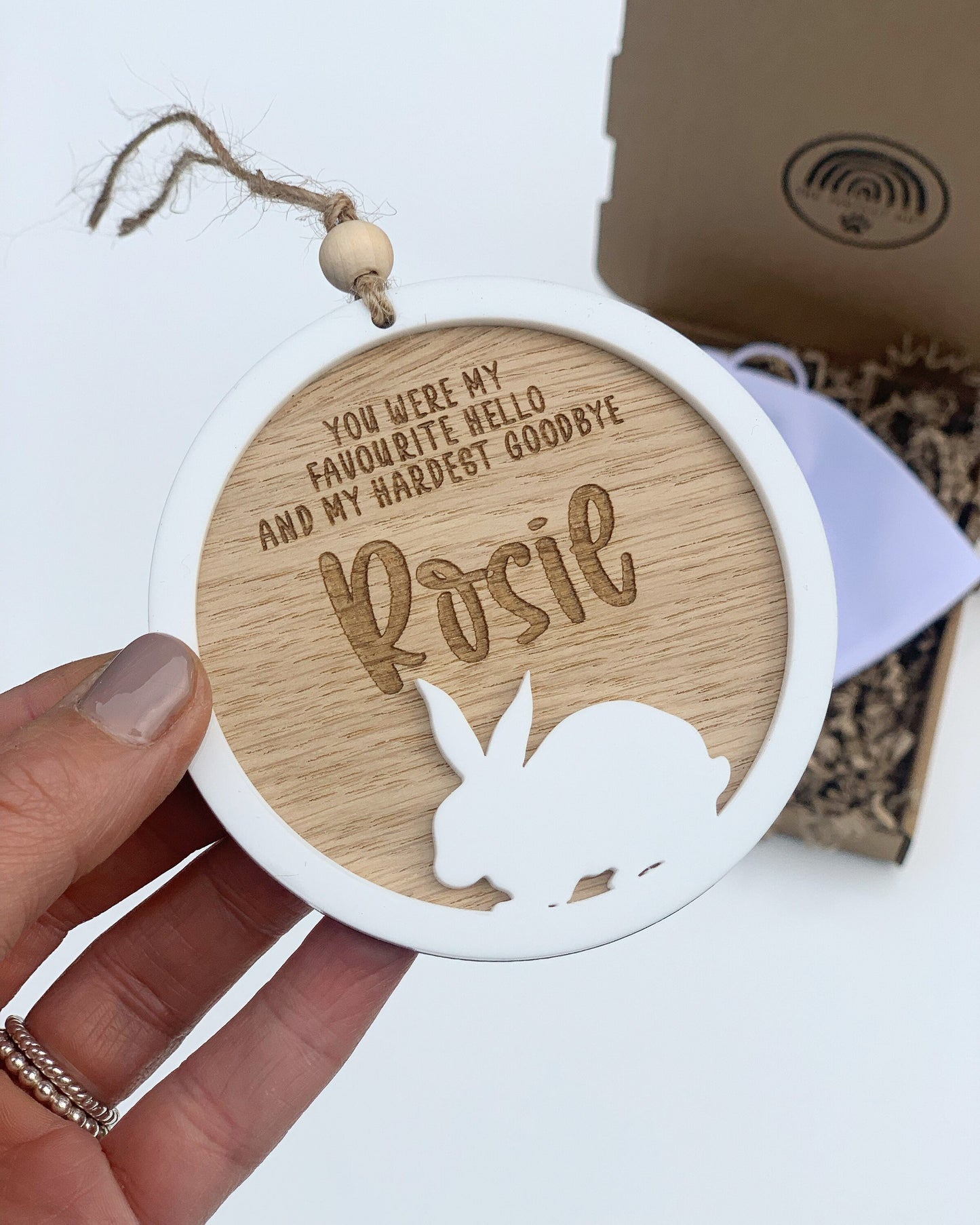 Rabbit Ornament | Rabbit Memorial Gift | Rabbit Remembrance Gift | Rabbit Loss Gift | Rabbit Lover Gift | Pet Memorial