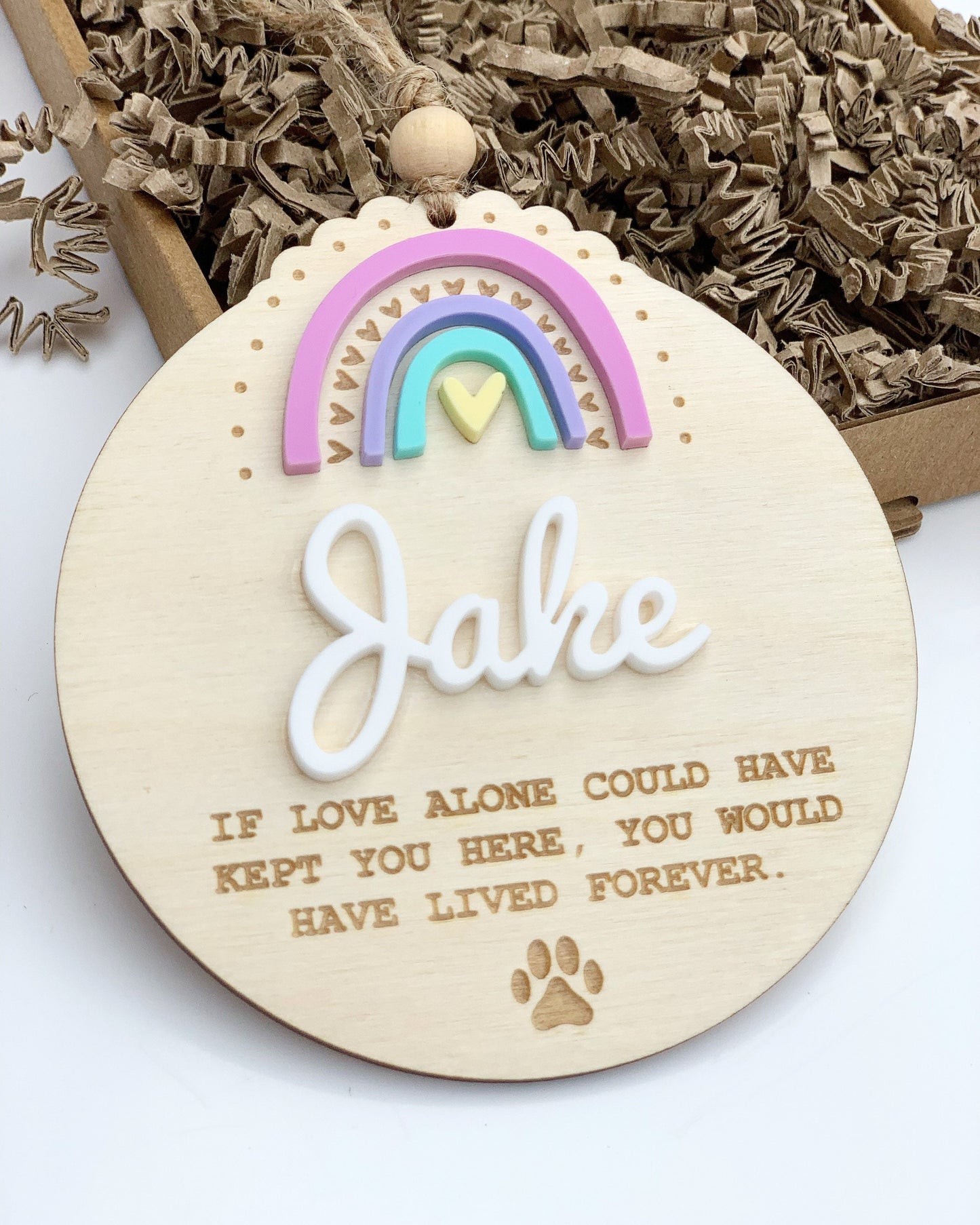 Rainbow bridge pet sympathy memorial keepsake, Memorial gift for cat loss gift, Memorial pet loss gift, Dog loss gift, Pet remembrance gift