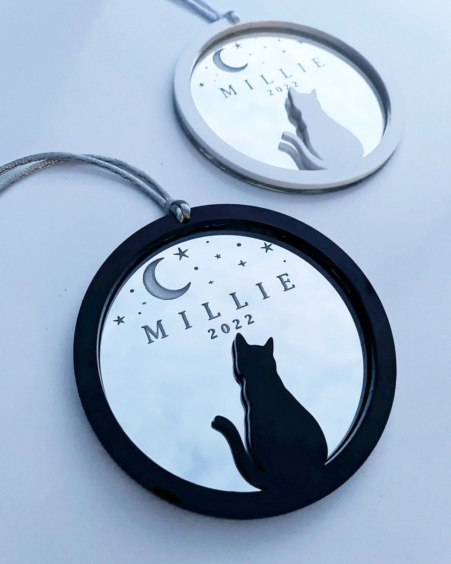 Cat memorial moon & stars