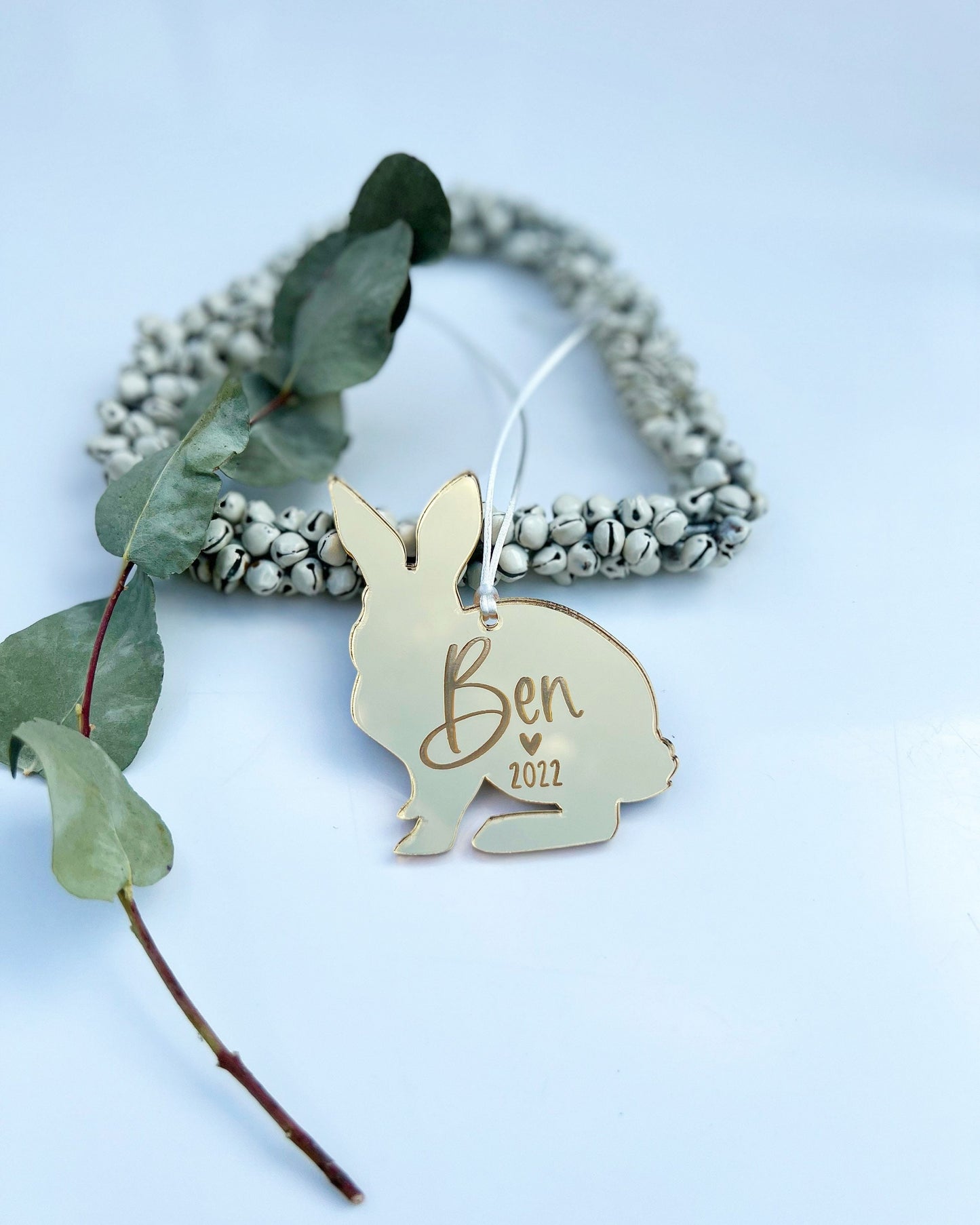 Rabbit Christmas tree ornament, Rabbit memorial gift, Rabbit Christmas tree decoration, Rabbit lover gift, Rabbit themed gift, Bunny gift