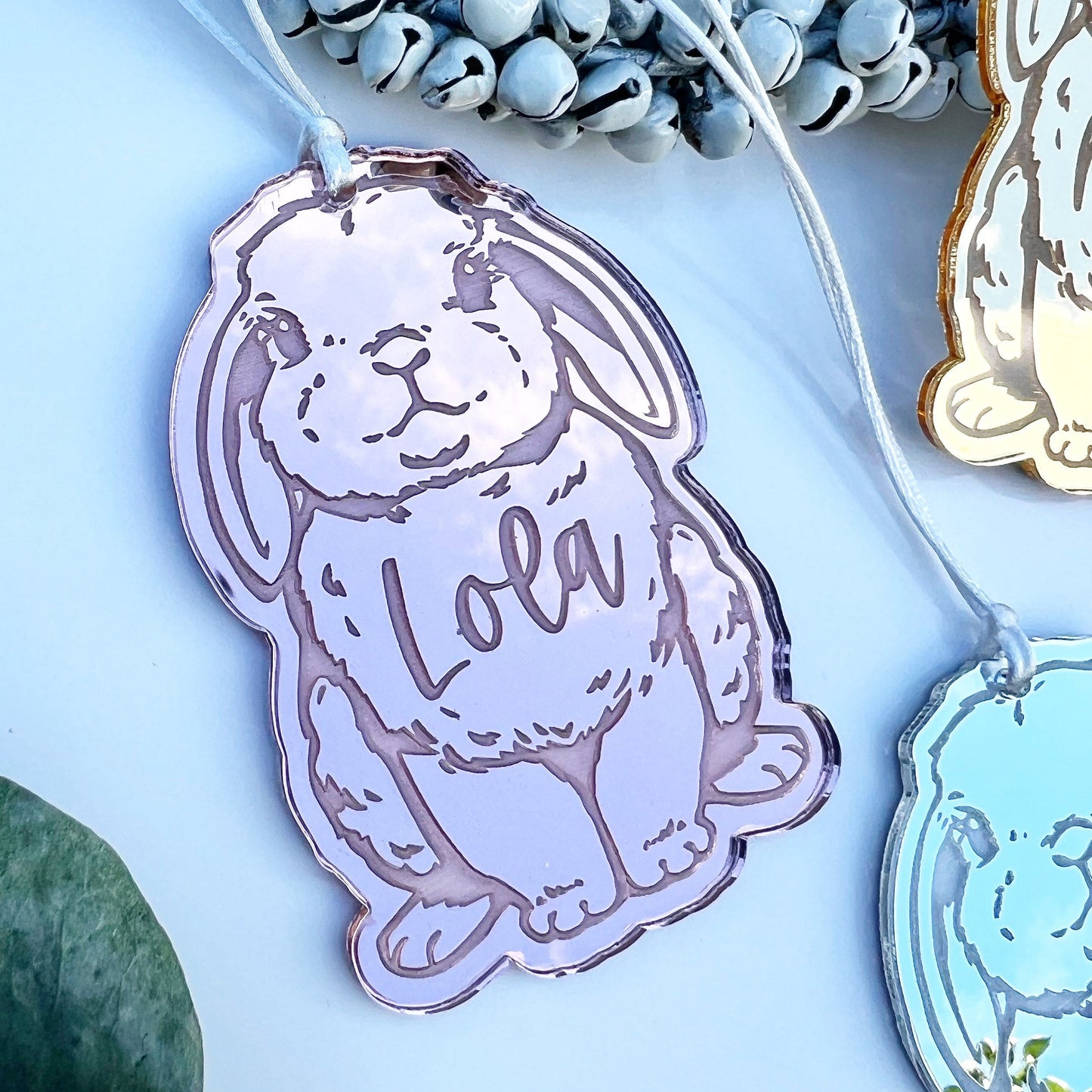 Rabbit christmas ornament, Bunny xmas decoration, Pet Gift, Bunny lover gift, Bunny decoration, rabbit personalised bauble