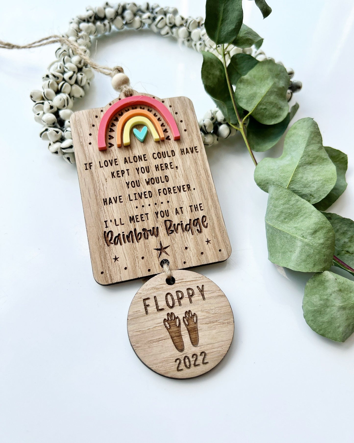 Rabbit memorial, Rabbit loss gift, Rabbit sympathy gift, Rainbow bridge pet sympathy gift, Rabbit lover gift, Rabbit keepsake gift,