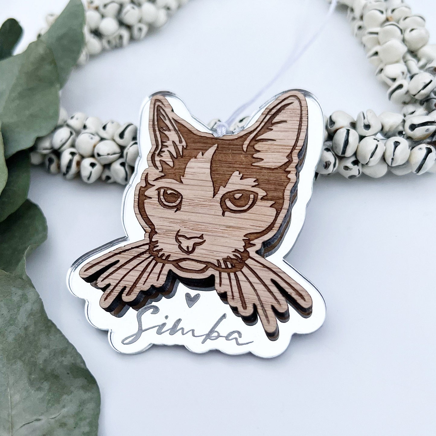 Tuxedo cat ornament