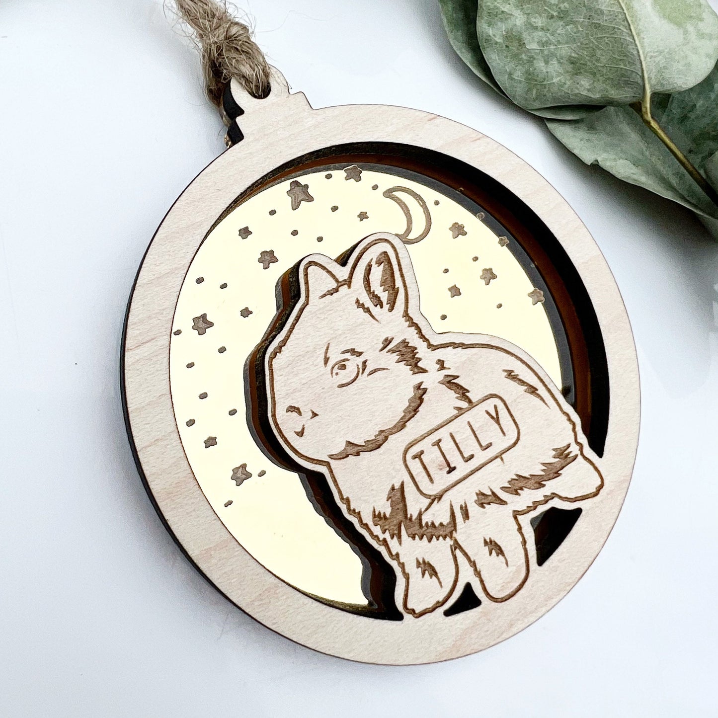 Netherland dwarf rabbit ornament