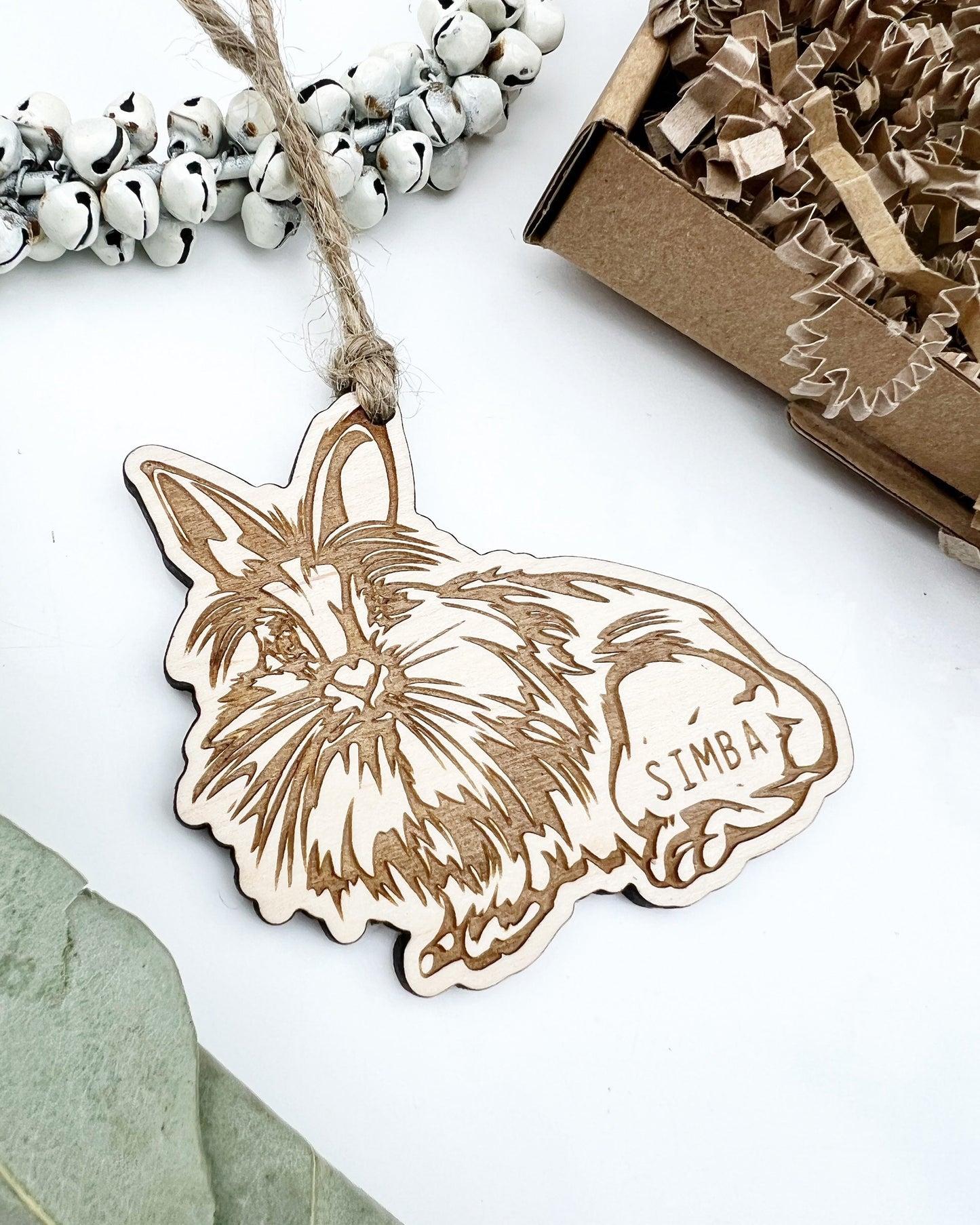 Lionhead bunny ornament