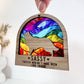 Dog Silhouette Rainbow Ornament