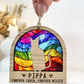 Cat Silhouette Rainbow Ornament