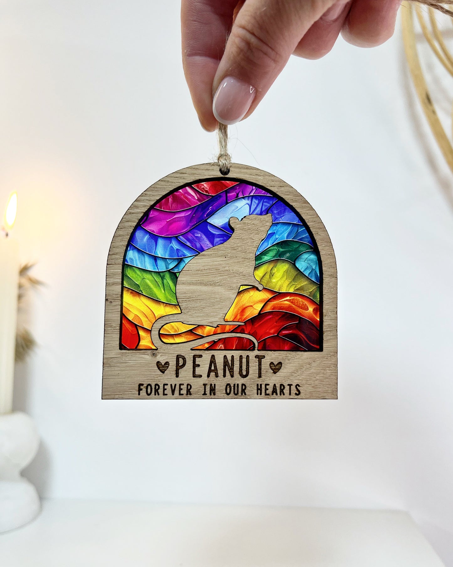 Black Rat Rainbow Bridge Ornament