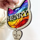 Rainbow Cat Head Stained Glass