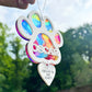 Outdoor Rainbow Marble Dog Paw