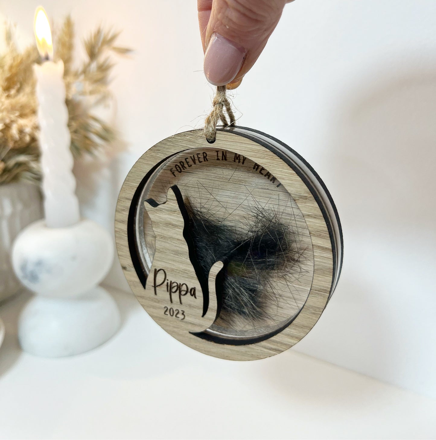Cat Fur / Ashes Memorial Ornament