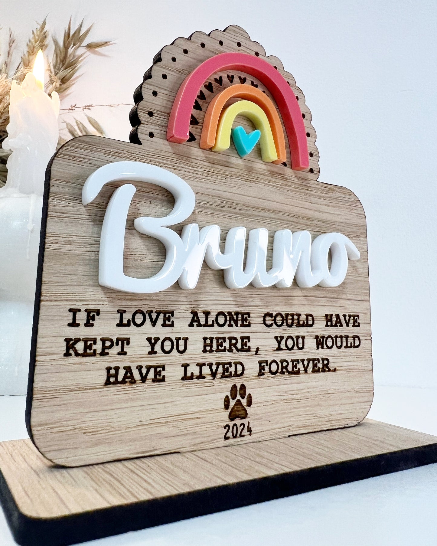 Freestanding Pet Rainbow Bridge Plaque