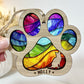 Rainbow Cat Paw Stained Glass