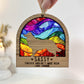 Dog Silhouette Rainbow Ornament