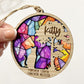 Rainbow Stained Glass Cat Memorial