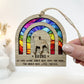 Rainbow Bridge Stained Glass with 3D Dog