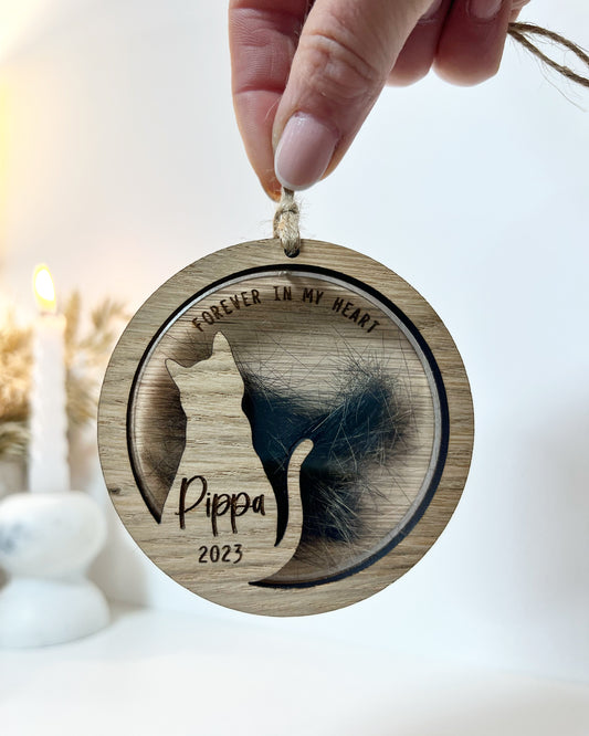 Cat Fur / Ashes Memorial Ornament