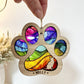 Rainbow Cat Paw Stained Glass