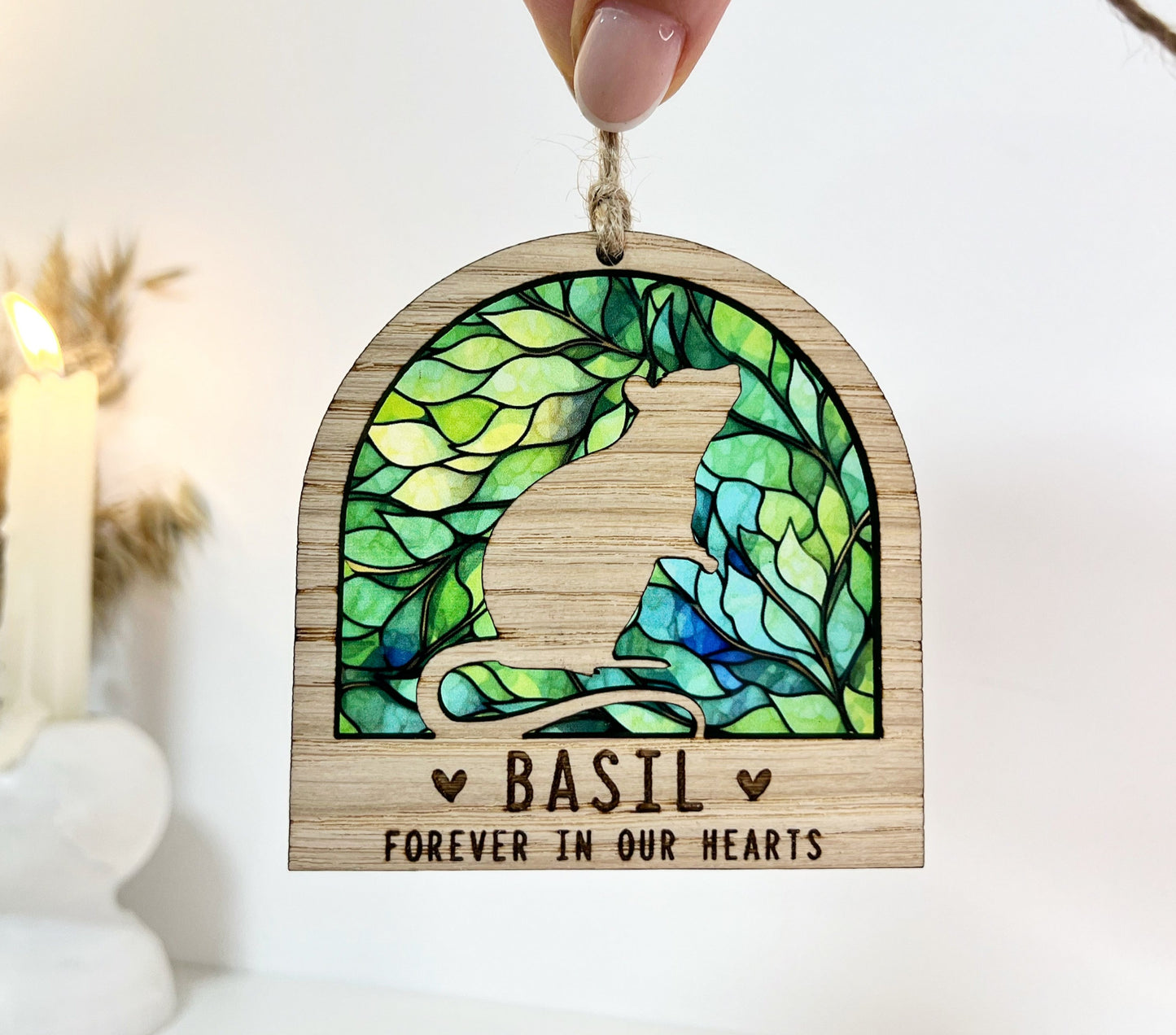 White Rat Rainbow Bridge Ornament