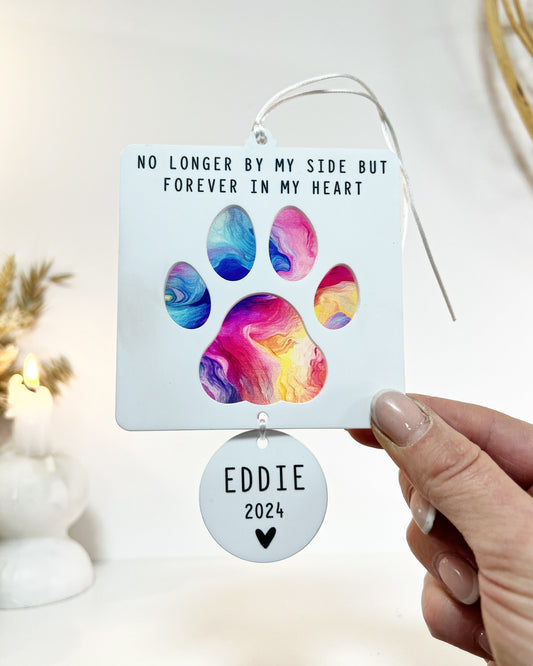 Outdoor Rainbow Bridge Plaque With Drop-Down Tags