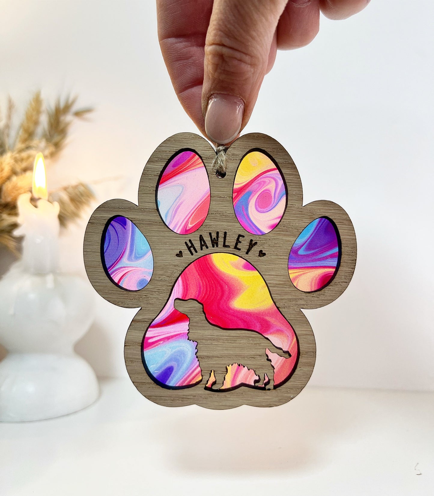 Marble Rainbow Paw Dog Breed