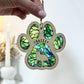 Green Paw Dog Breed Stained Glass