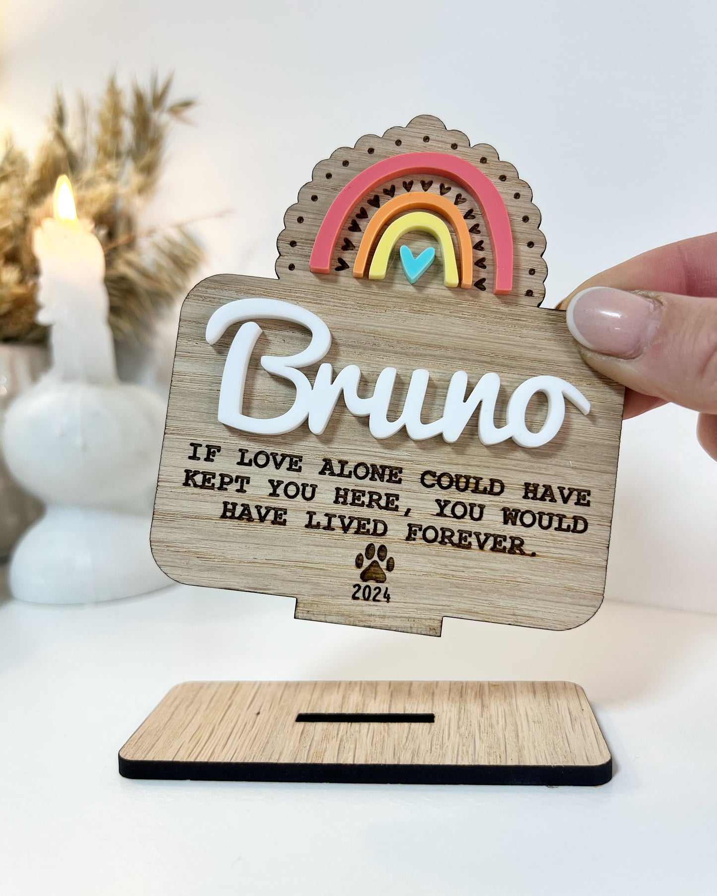 Freestanding Pet Rainbow Bridge Plaque