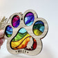 Marble Cat Paw Stained Glass