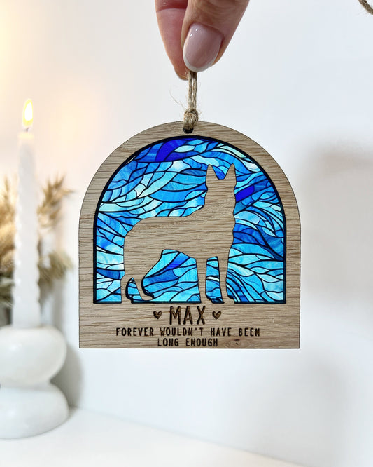 Blue Dog Silhouette Ornament