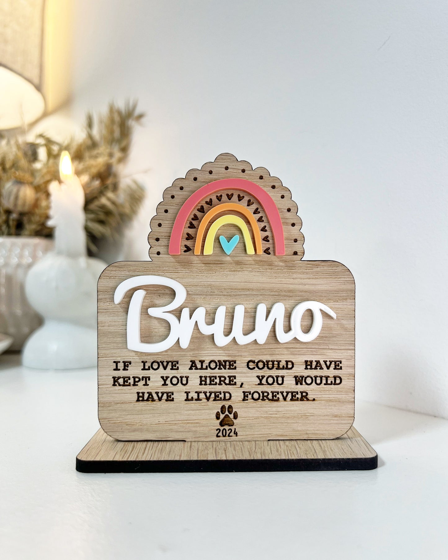 Freestanding Pet Rainbow Bridge Plaque