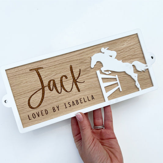 Horse Stable Name Sign Show Junping