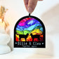 Two Cat Silhouette Rainbow Ornament
