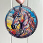 Horse stained glass ornament