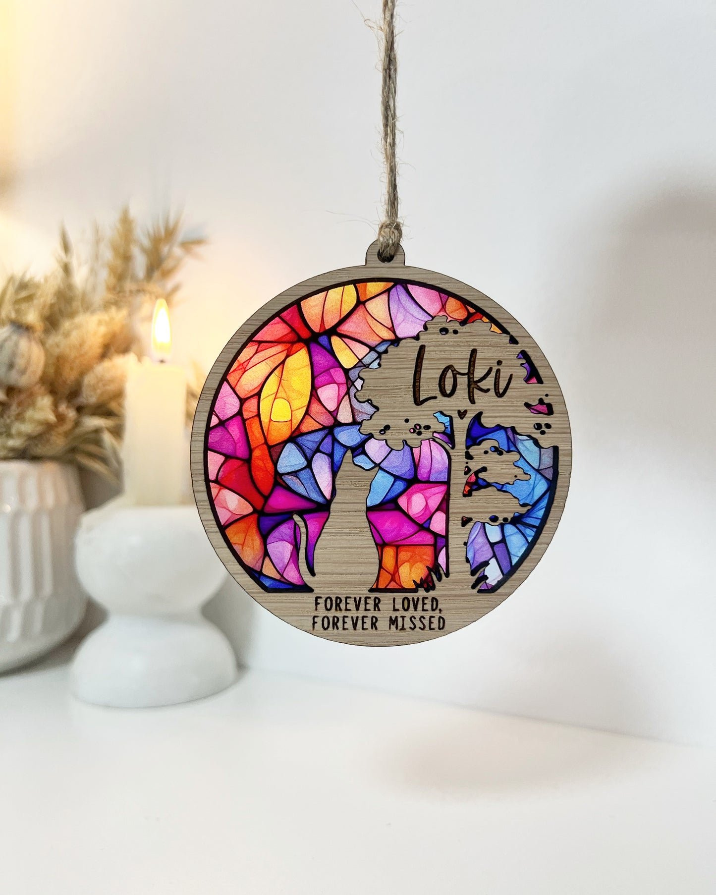 Stained Glass Cat Memorial