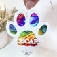 Rainbow Dog White Paw Stained Glass