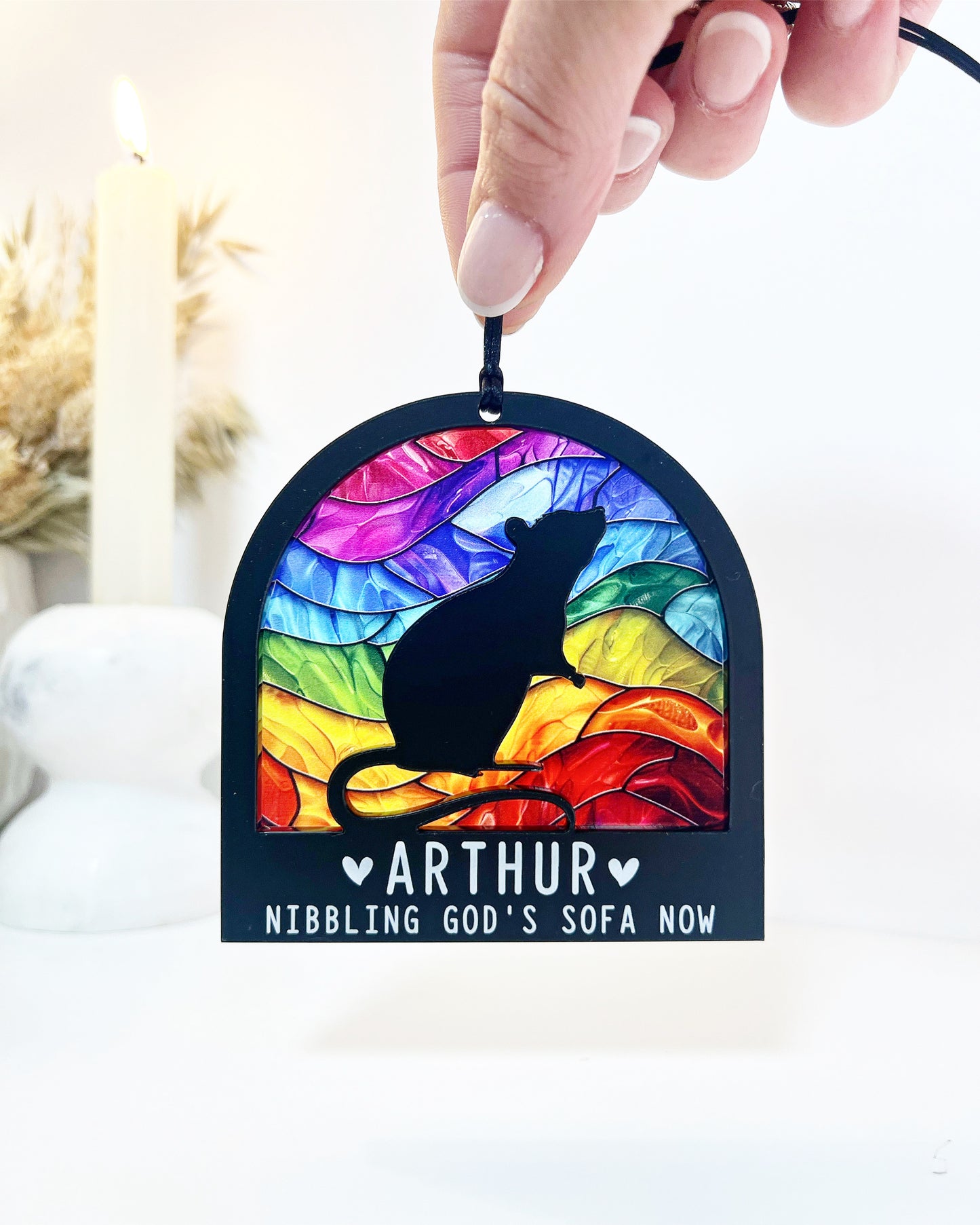 Black Rat Rainbow Bridge Ornament