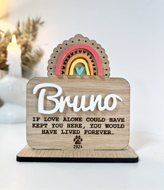 Freestanding Pet Rainbow Bridge Plaque