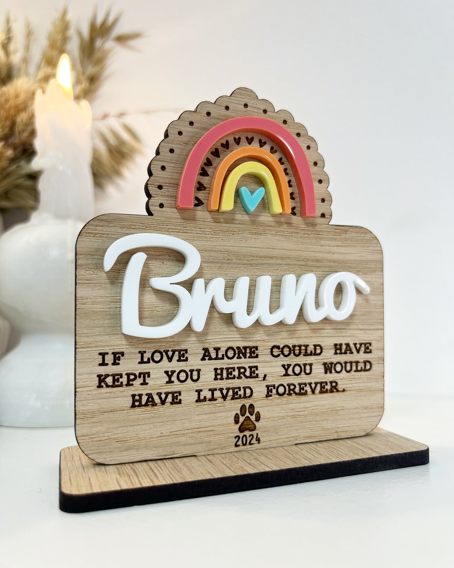 Freestanding Pet Rainbow Bridge Plaque